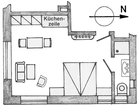Grundriss Appartement Nr. 8